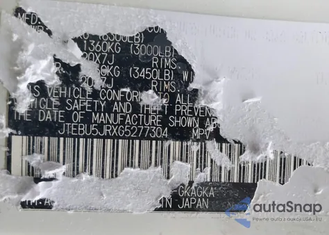 2016 Toyota 4Runner Limited from USA, damaged, VIN JTEBU5JRXG5277304